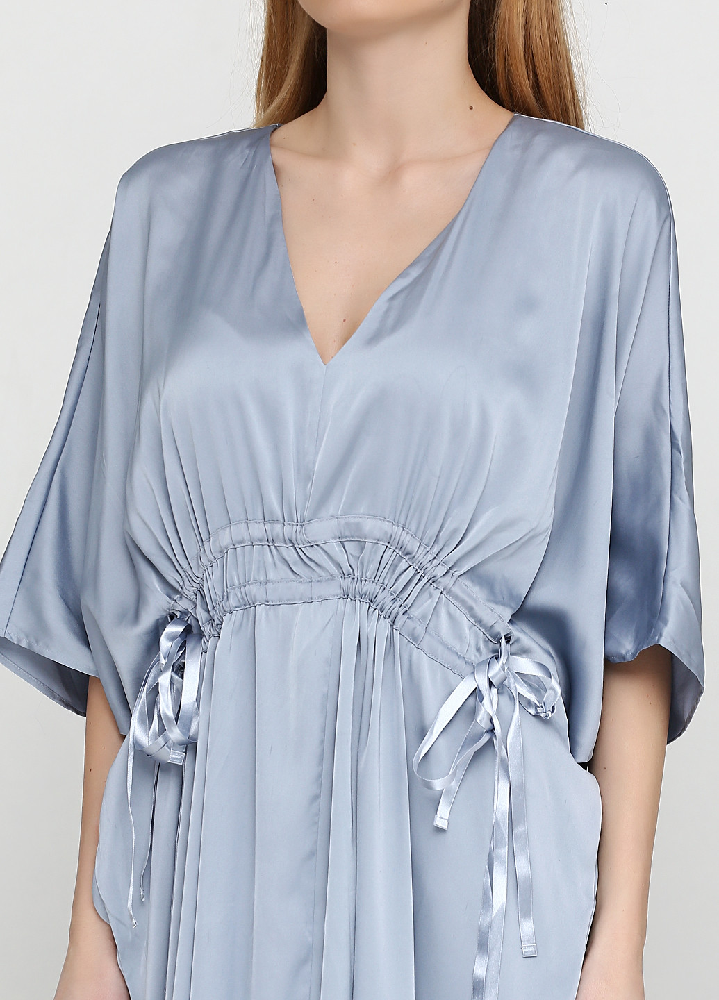 Блакитна кежуал платье міді H&M однотонна