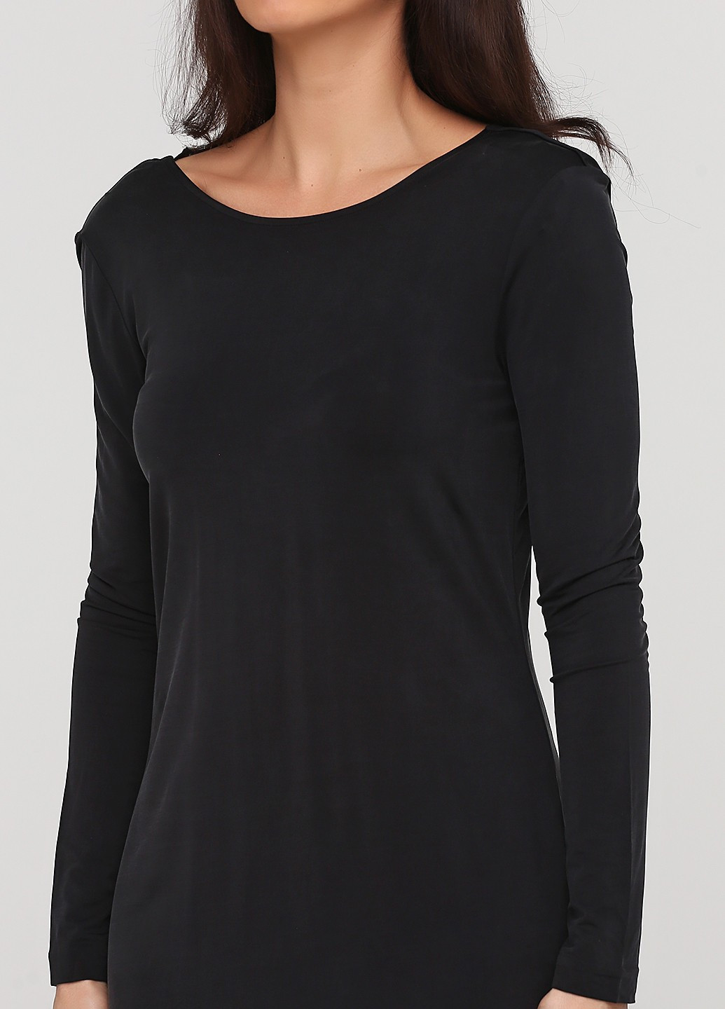 Чорна коктейльна сукня силуетна H&M однотонна