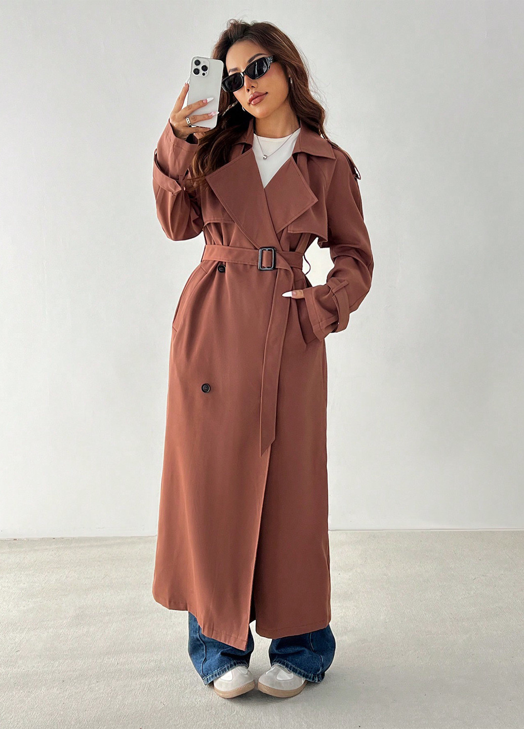 Плащ SHEIN тренчкот на гудзиках демісезон (338797592)