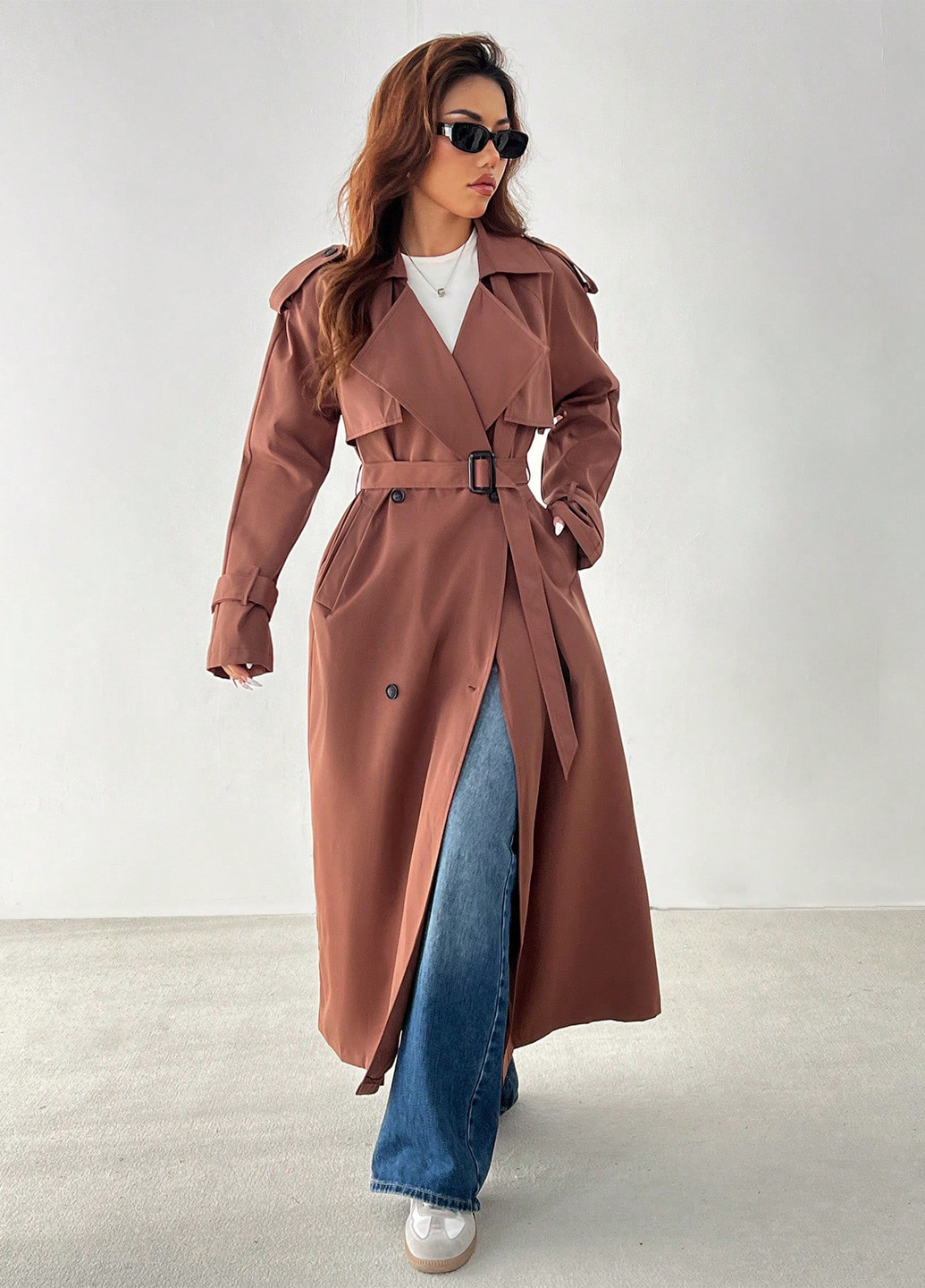 Плащ SHEIN тренчкот на гудзиках демісезон (338797592)