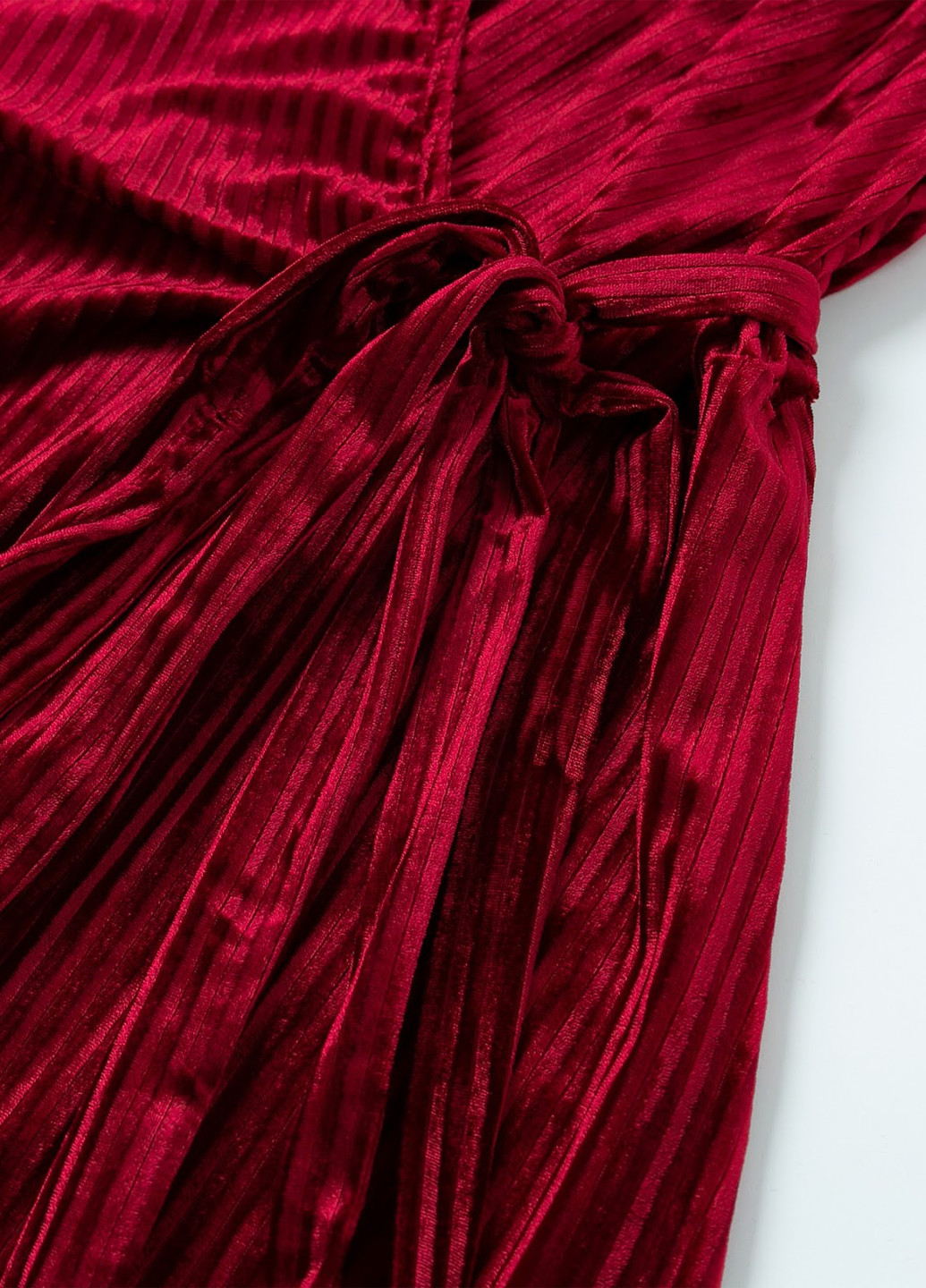 Бордовое кэжуал платье на запах SHEIN однотонное