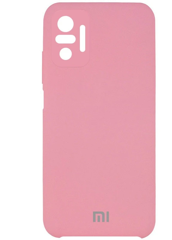 Чохол Silicone Cover Full Camera (AAA) для Xiaomi Redmi Note 10 Pro / 10 Pro Max Рожевий / Light pink (is_00000048214_6) Epik (237830146)