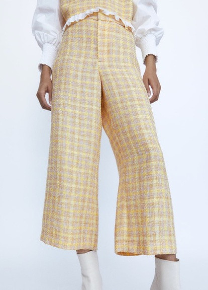 Комбинированные кэжуал летние брюки Zara