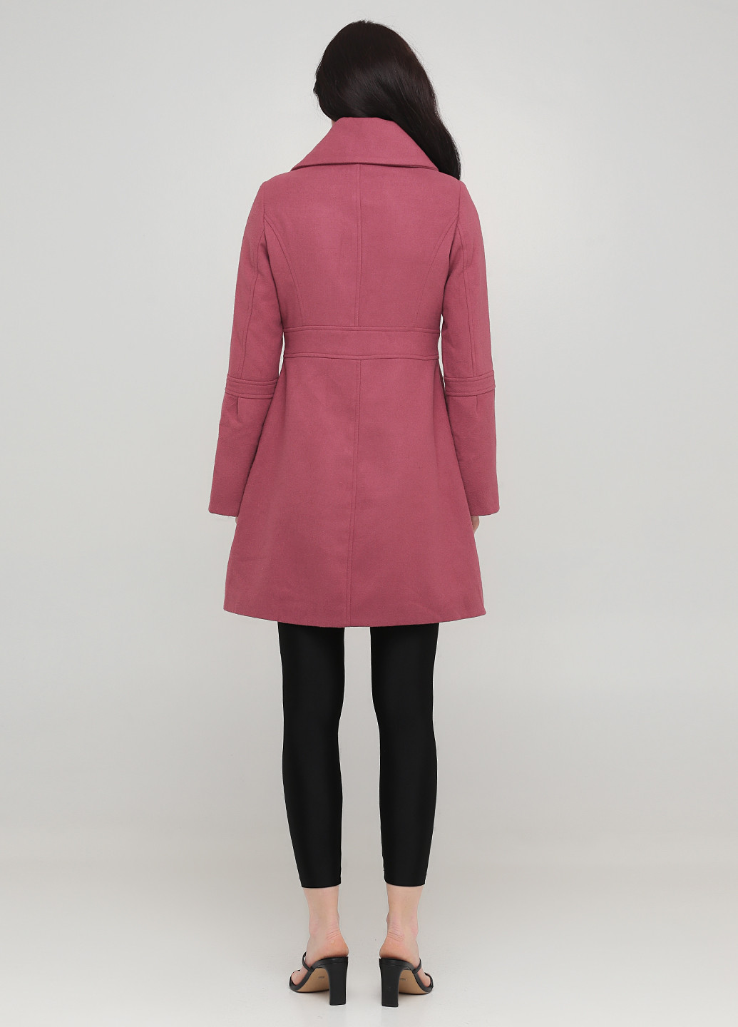 Розовое демисезонное Пальто двубортное Vittoria Romano