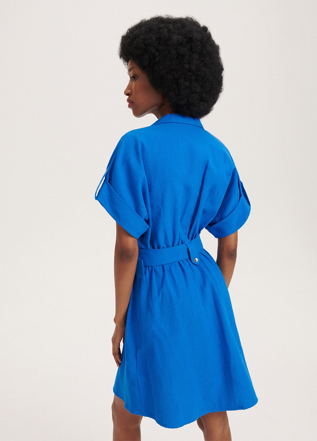 Синя кежуал сукня сорочка Reserved однотонна