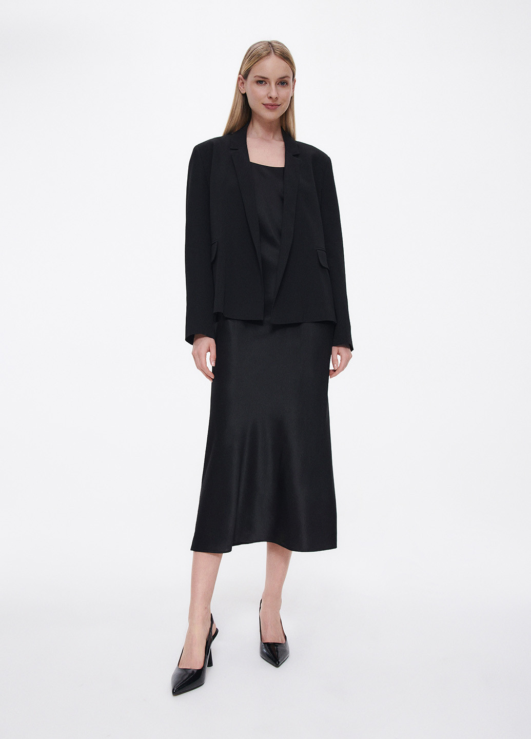 Черный женский жакет Reserved однотонный - демисезонный