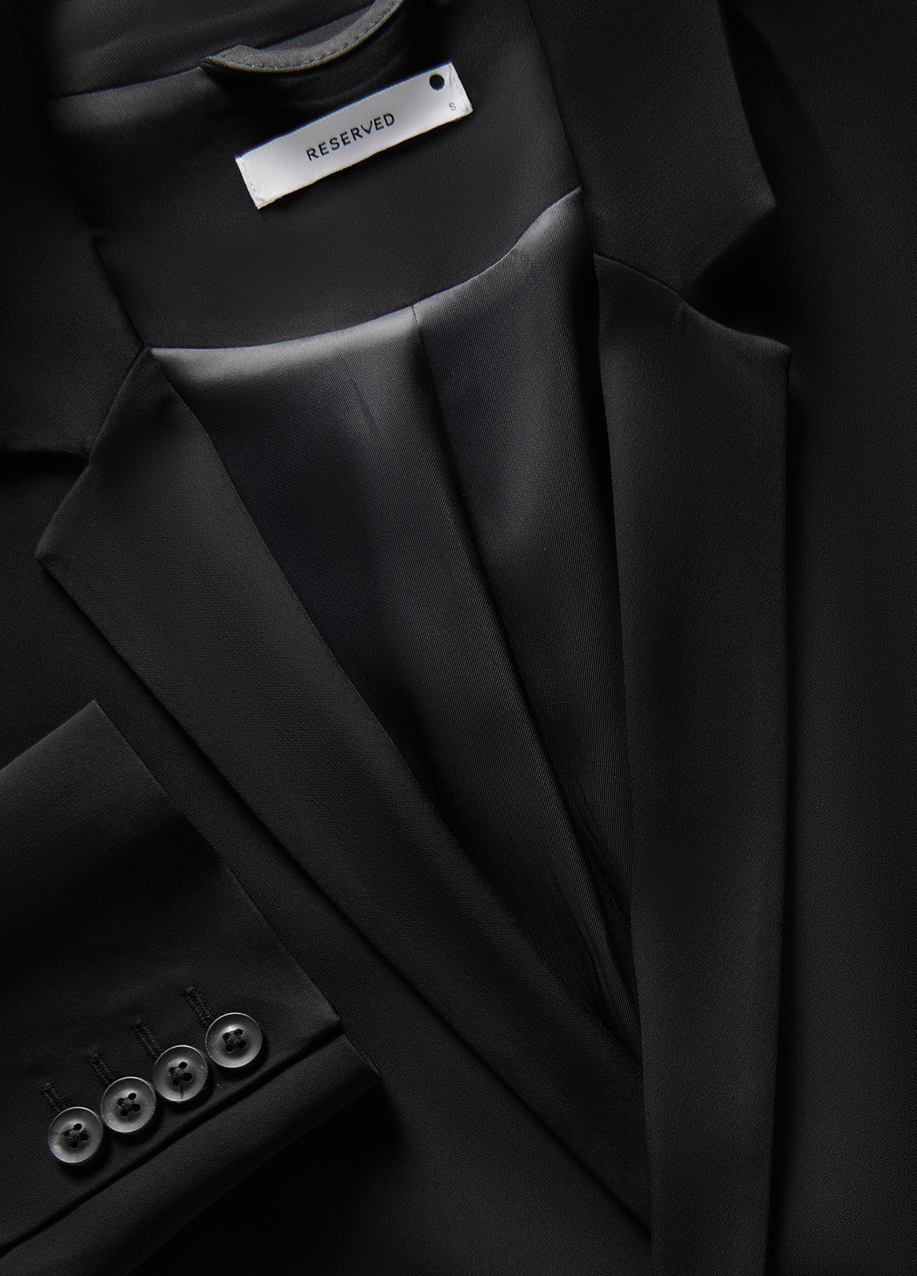 Черный женский жакет Reserved однотонный - демисезонный