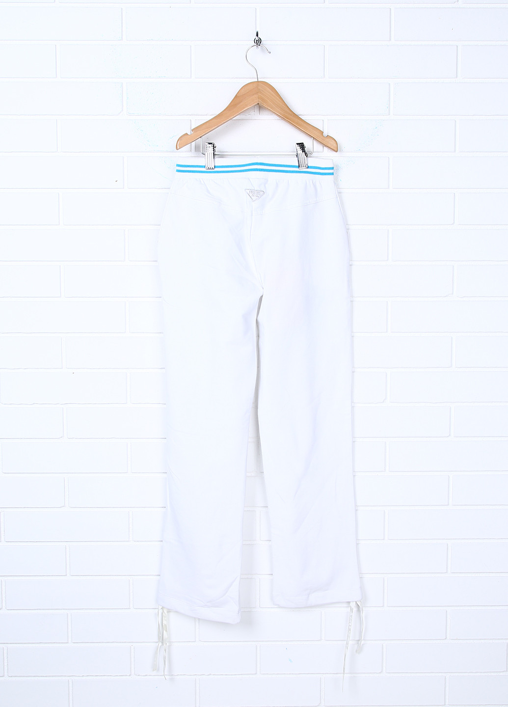 Белые кэжуал летние со средней талией брюки Frutta