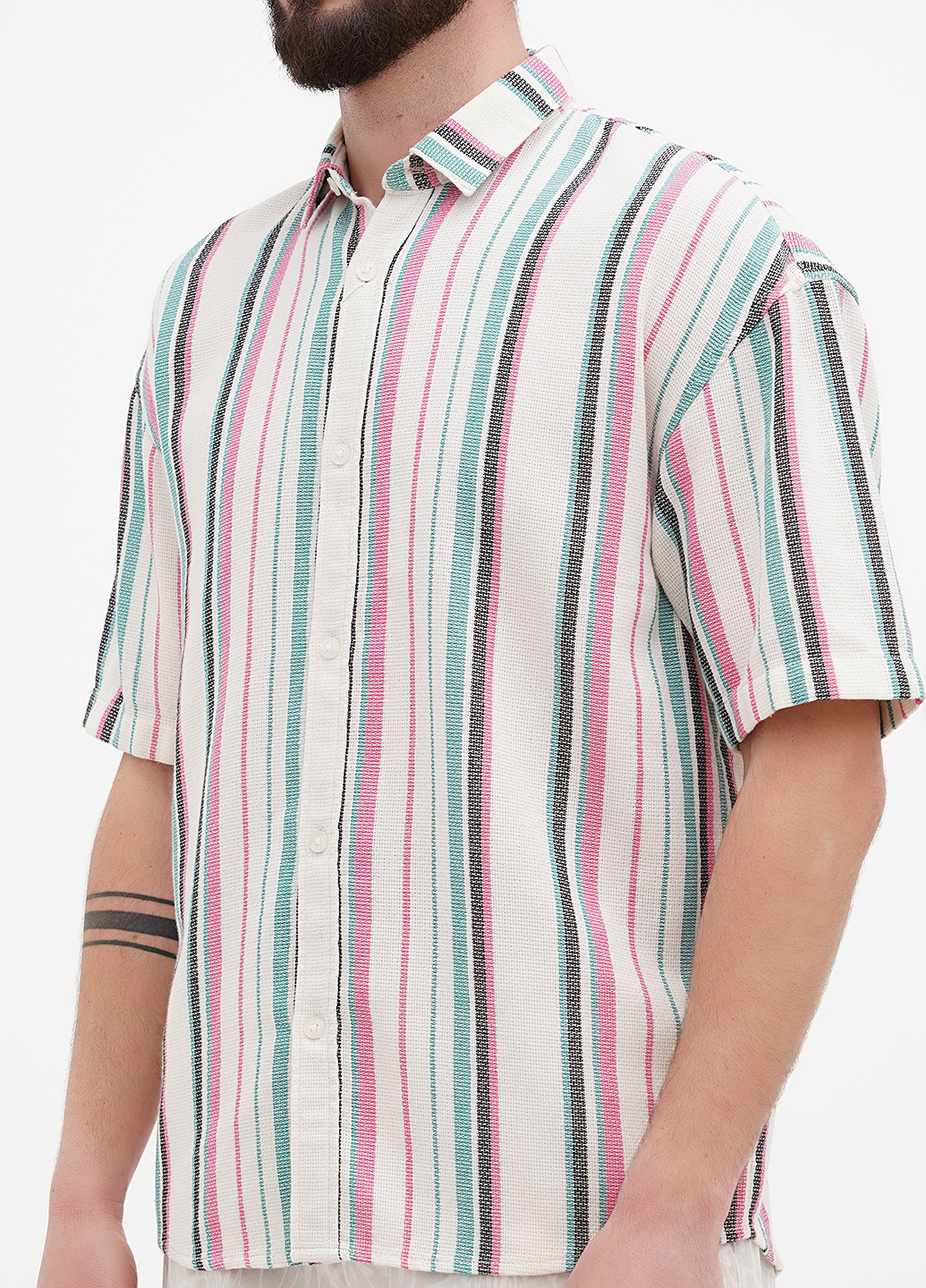 Цветная кэжуал рубашка в полоску Tom Tailor