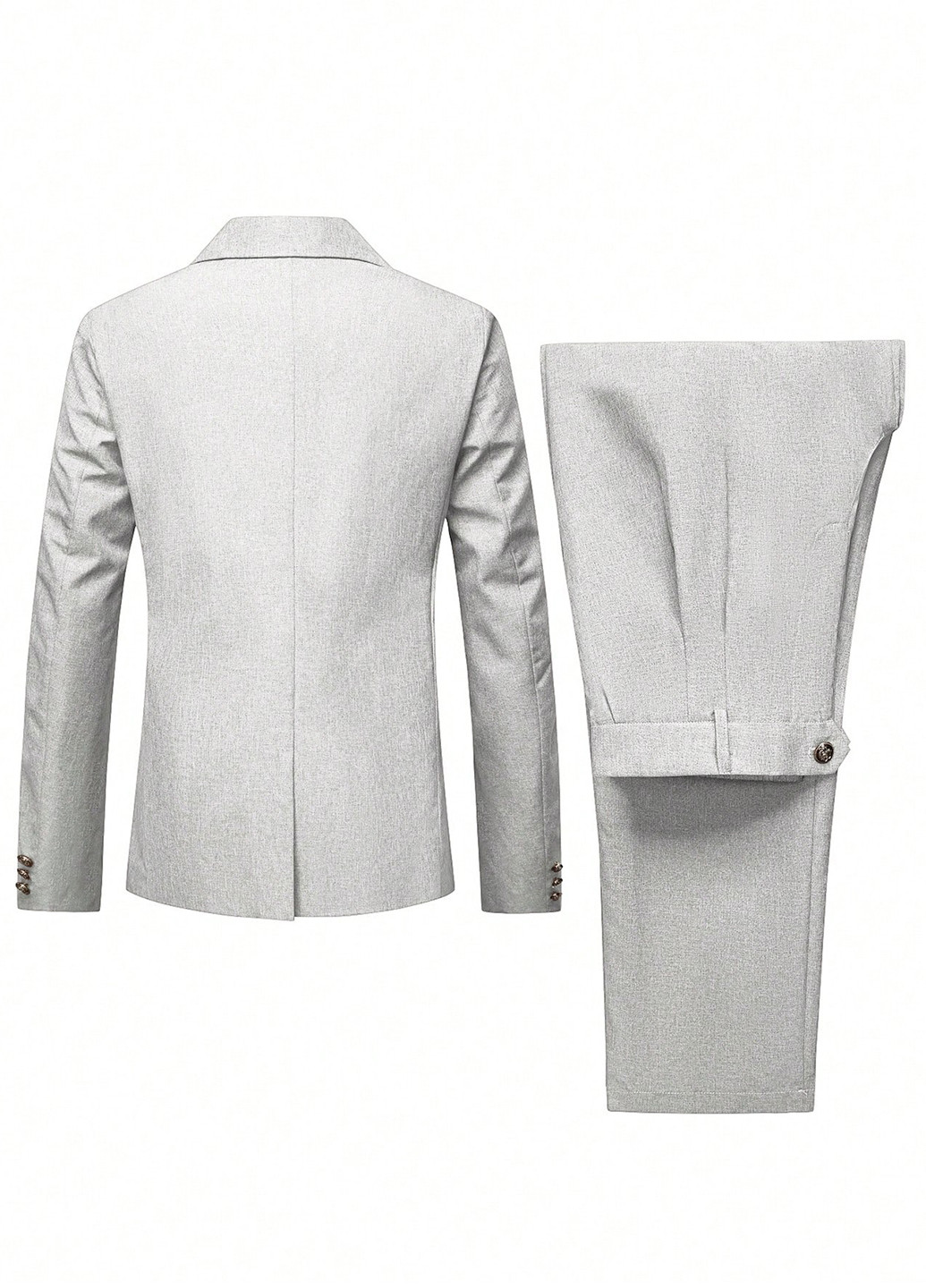 Светло-серый демисезонный костюм (пиджак, брюки) брючный SHEIN