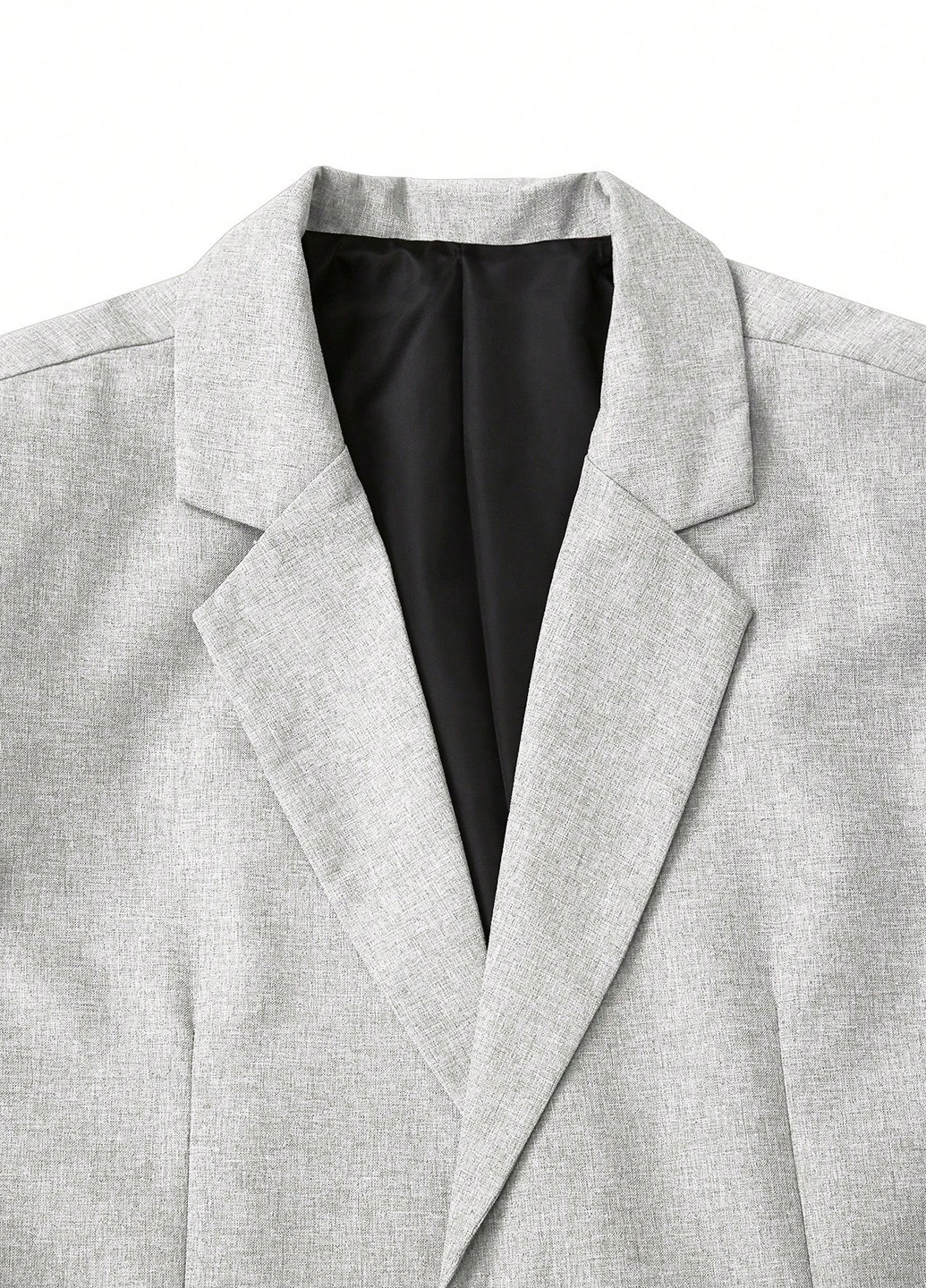 Светло-серый демисезонный костюм (пиджак, брюки) брючный SHEIN