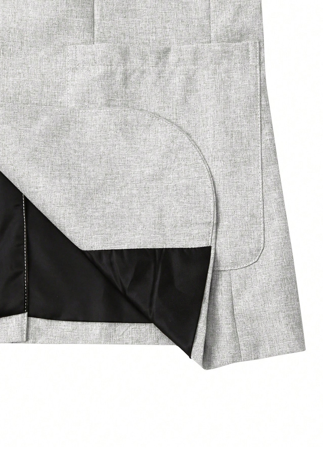 Светло-серый демисезонный костюм (пиджак, брюки) брючный SHEIN