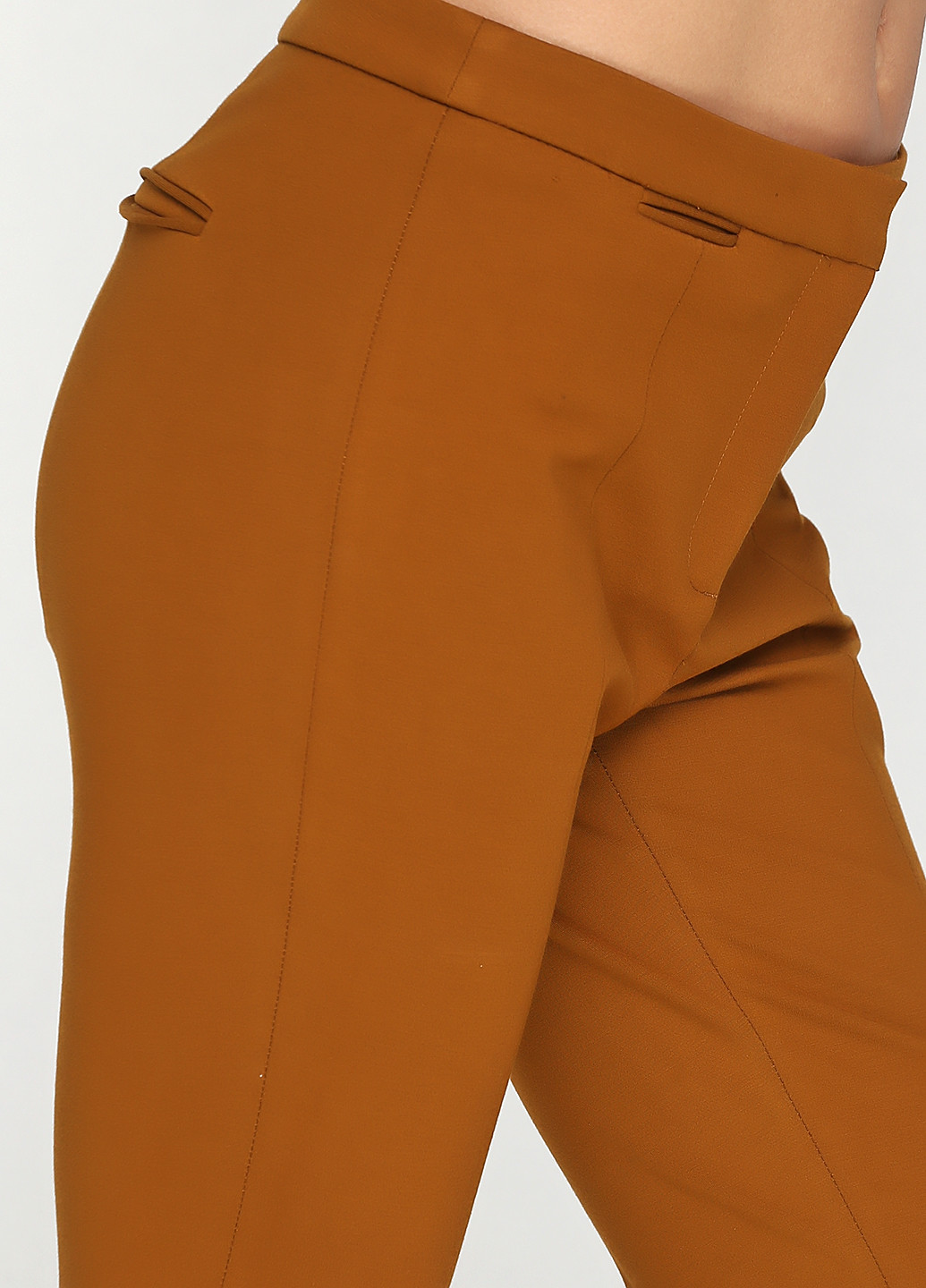 Горчичные кэжуал летние зауженные брюки Zara