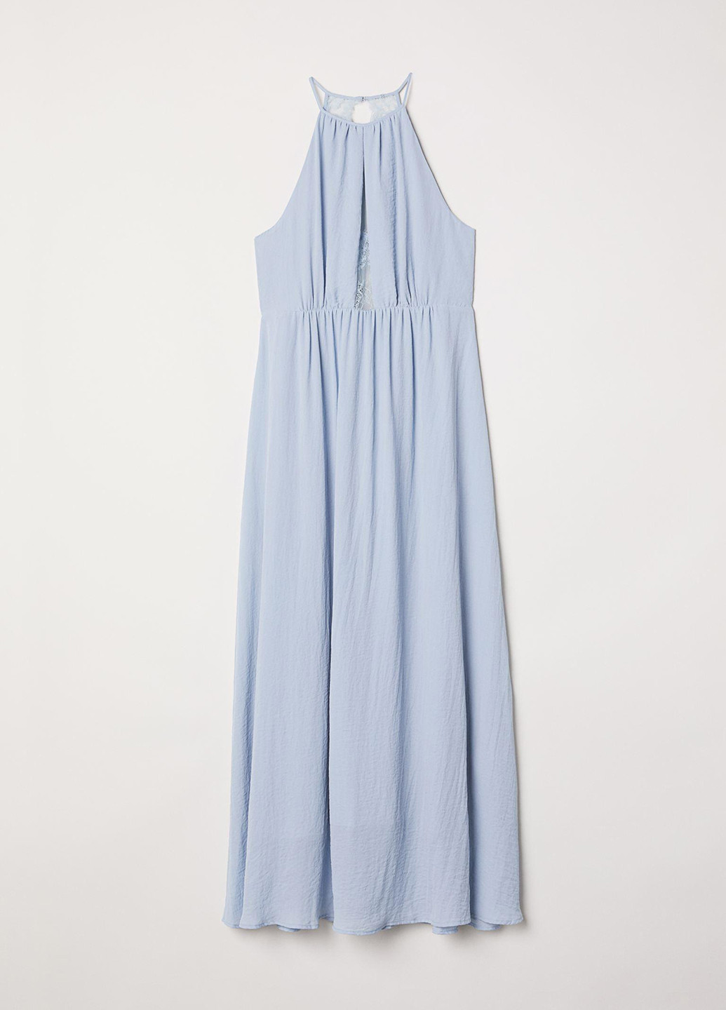 Голубое коктейльное сукня клеш H&M однотонное