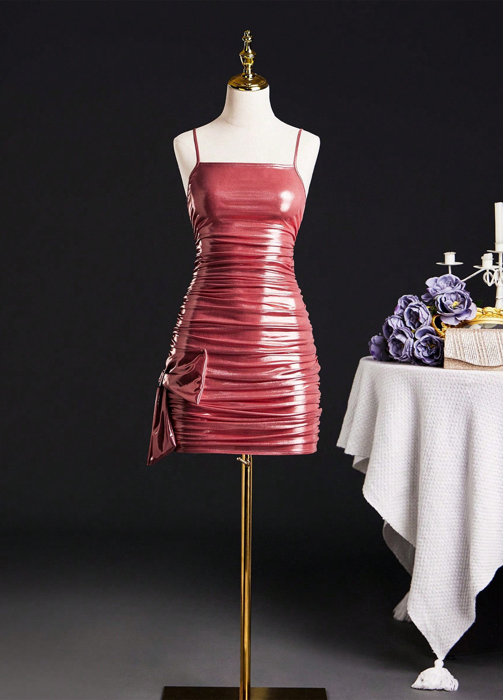 Вишнёвое платье SHEIN (316506172)