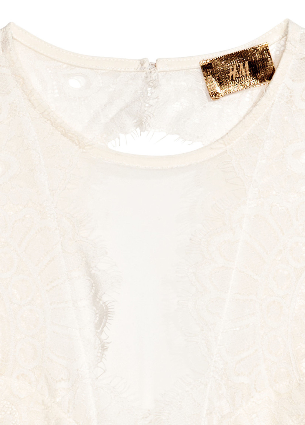 Молочное вечірня сукня,молочний в візерунки, H&M однотонное