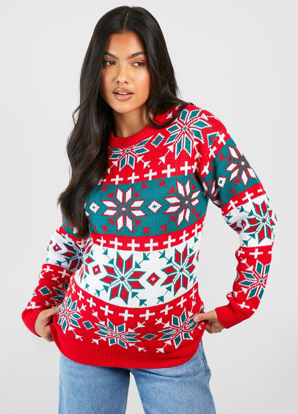 Червоний зимовий джемпер джемпер Boohoo