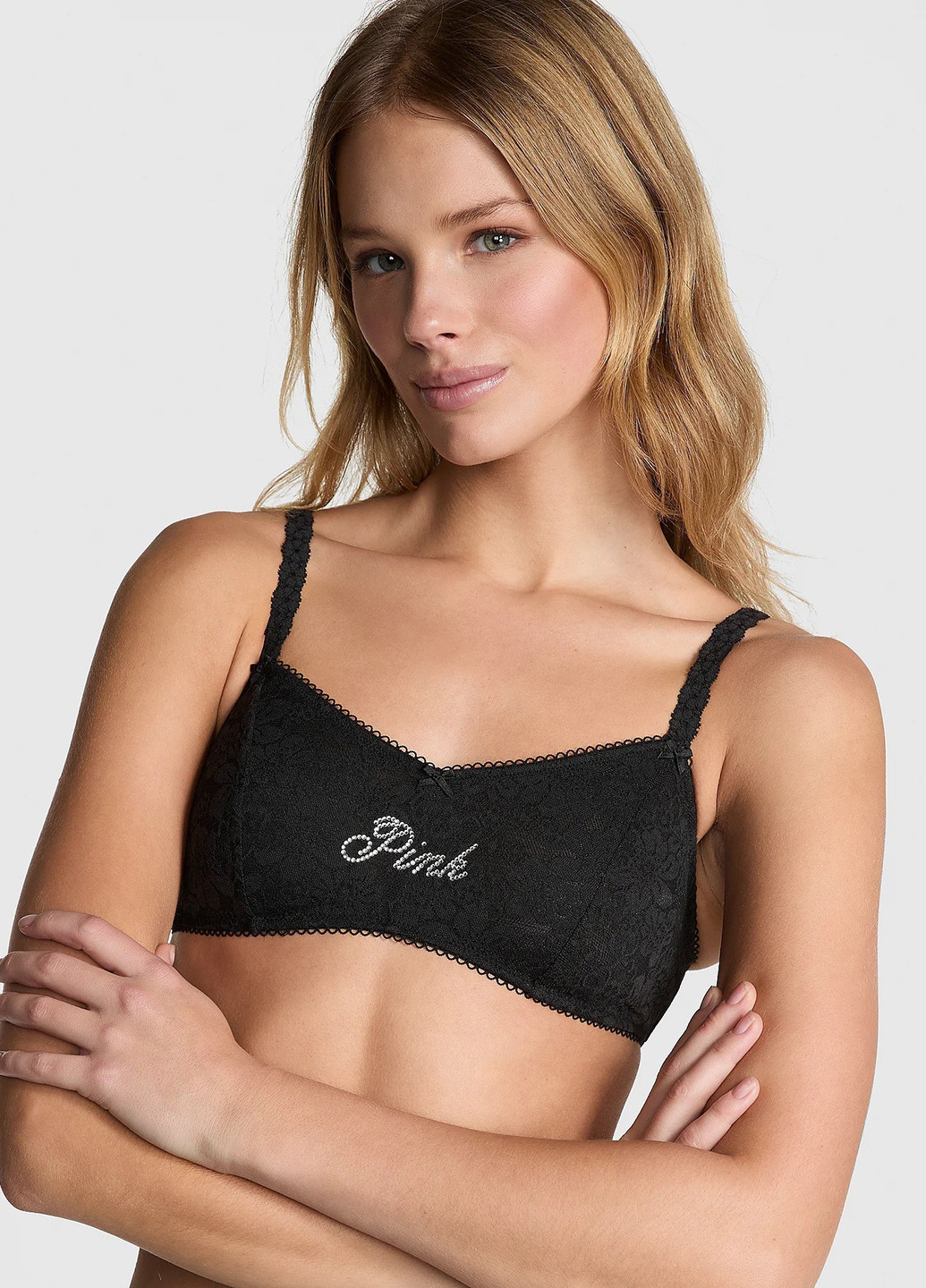 Черный демисезонный комплект (бюстгальтер, трусики) Victoria's Secret