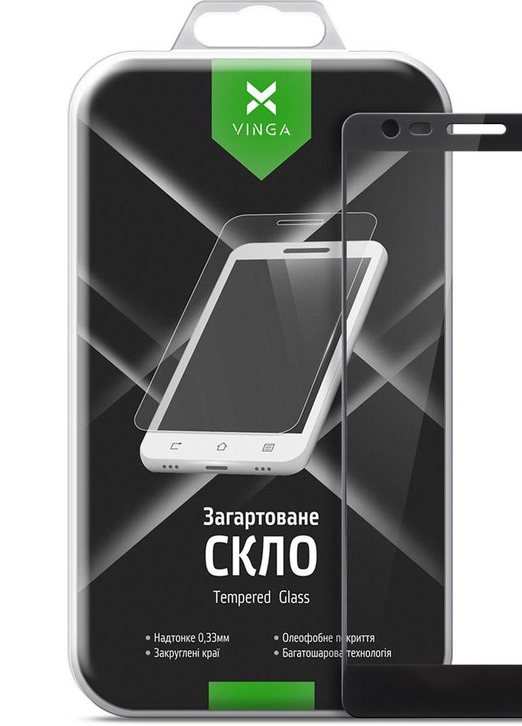 Скло захисне для Nokia 3.1 Black (VTPGS-N31B) Vinga (203983381)
