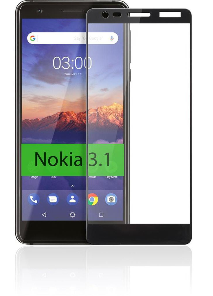 Скло захисне для Nokia 3.1 Black (VTPGS-N31B) Vinga (203983381)