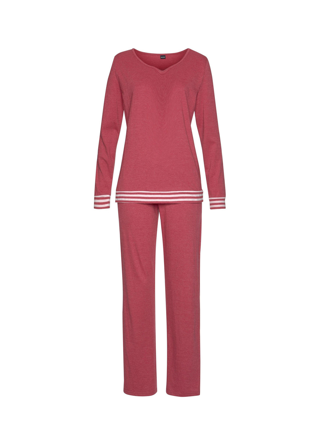 Розовая всесезон пижама (лонгслив, брюки) лонгслив + брюки Arizona