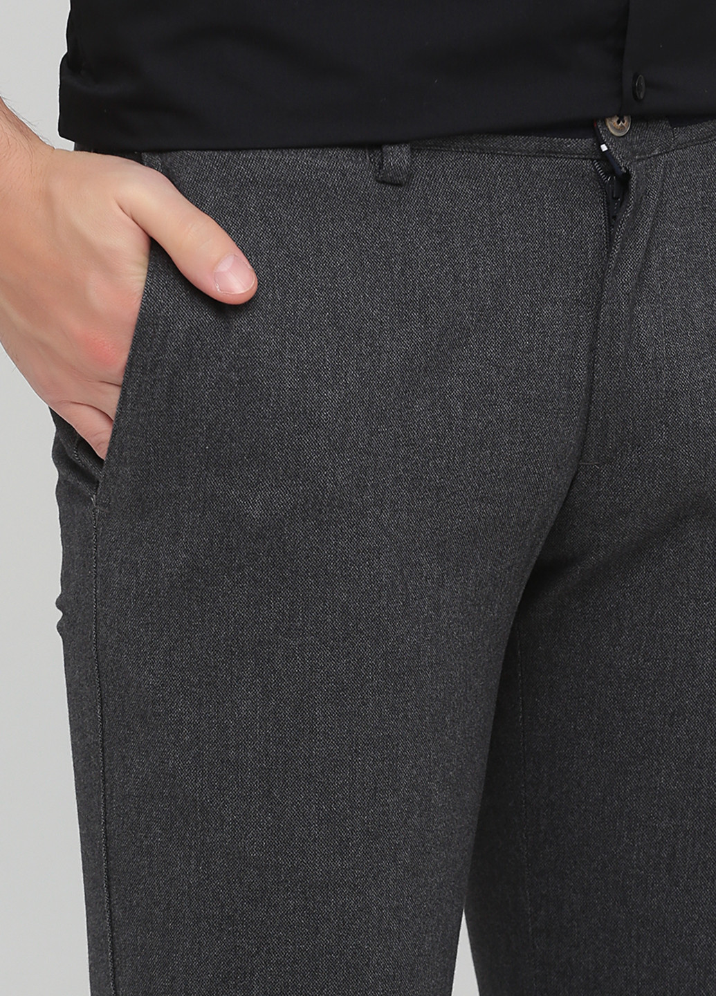 Темно-серые кэжуал демисезонные прямые брюки El Ganso