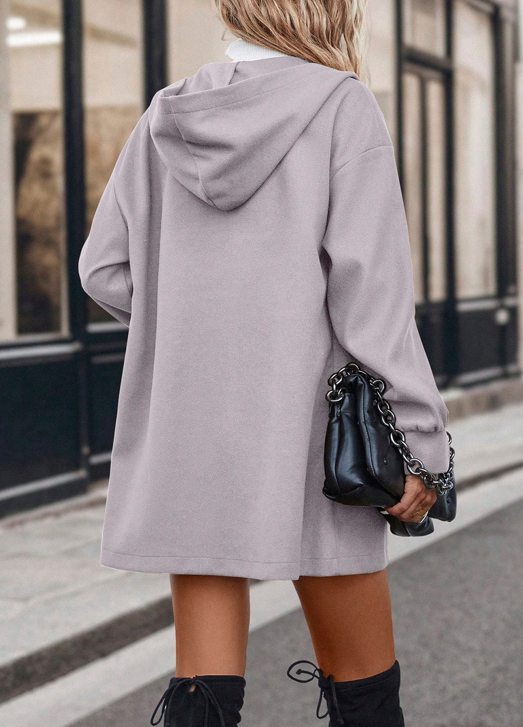 Сіре демісезонне Пальто SHEIN