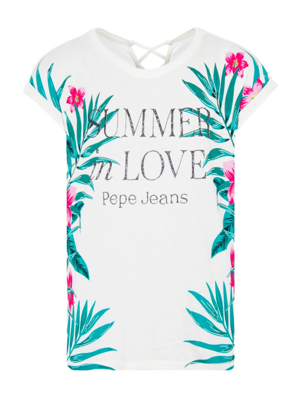 Біла літня футболка Pepe Jeans