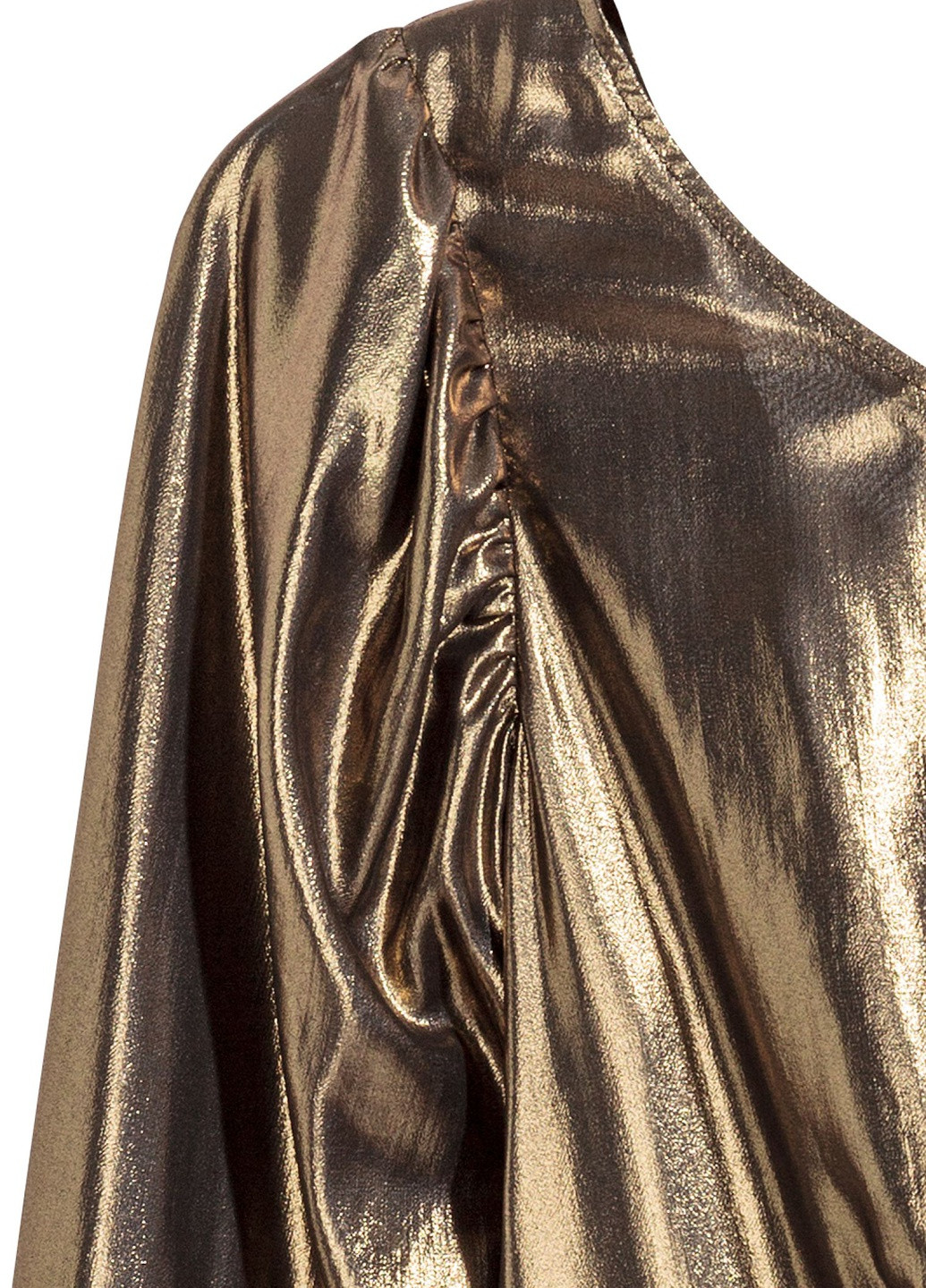 Бронзовое коктейльное платье H&M однотонное