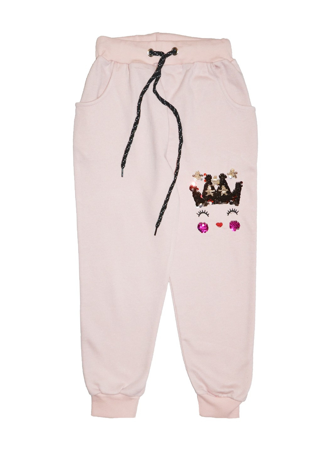 Светло-розовые спортивные зимние брюки No Brand