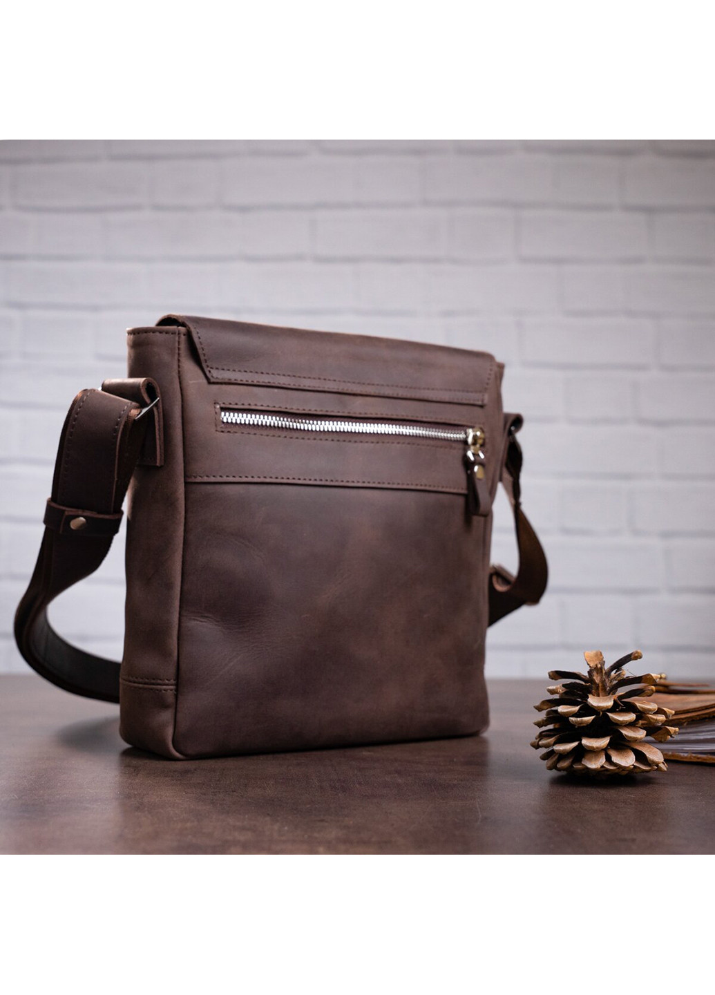 Чоловіча шкіряна сумка 22х21х7,5 см Shvigel (252131570)