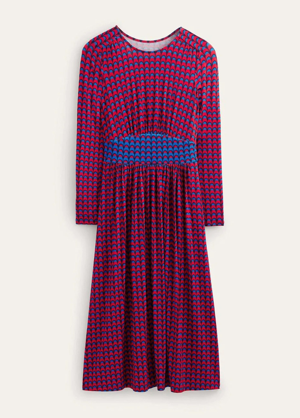 Комбинированное кэжуал платье Boden с геометрическим узором