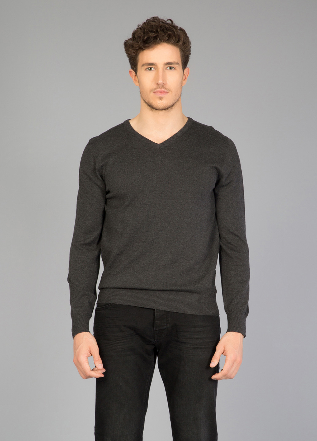 Сірий демісезонний пуловер пуловер Colin's
