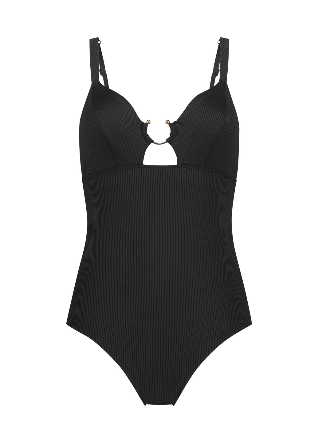 Черный демисезонный купальник слитный, майо Hunkemoller