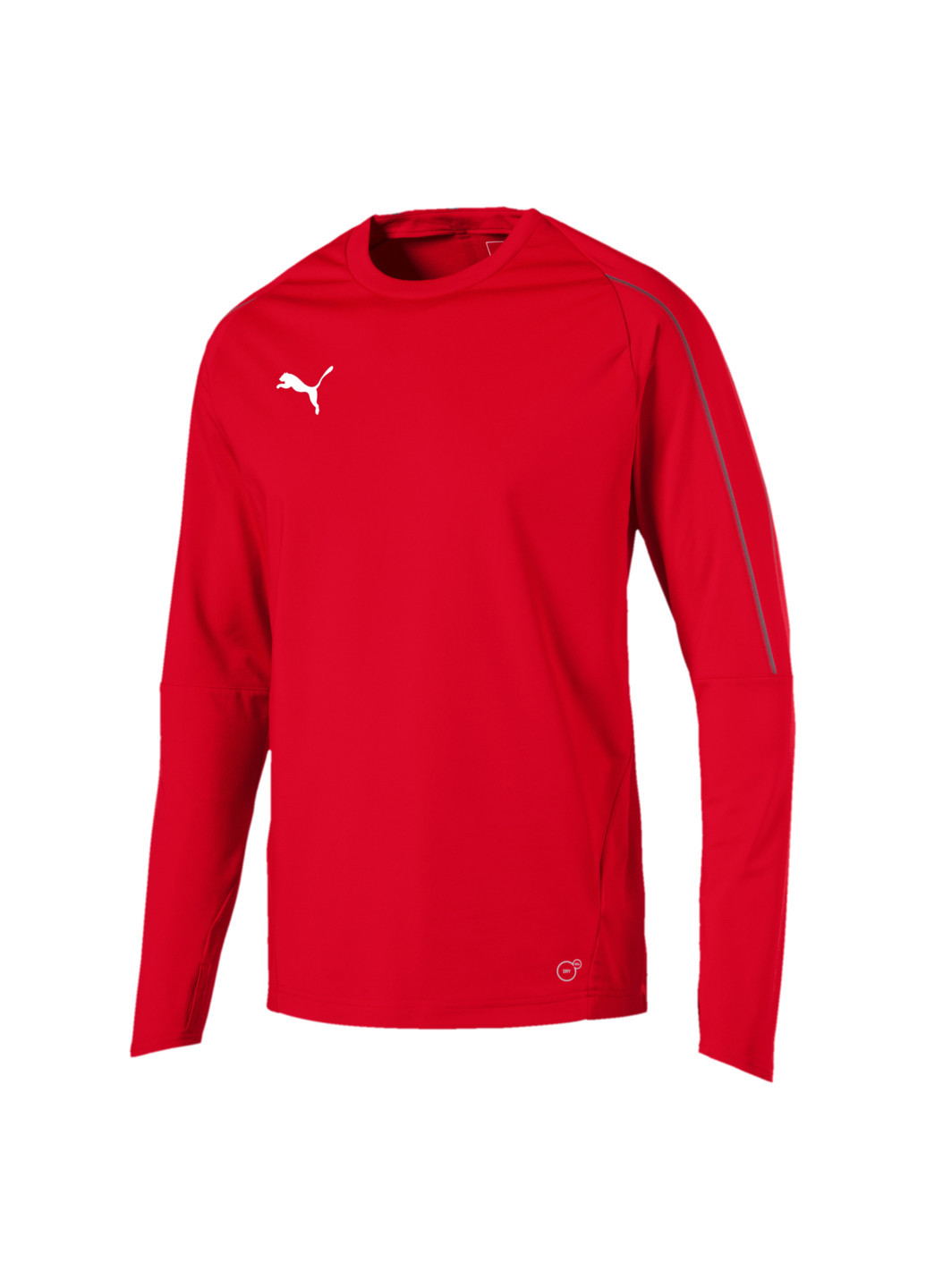 Толстовка FINAL Long Sleeve Men's Training Sweater Puma однотонна червона спортивна поліестер, еластан