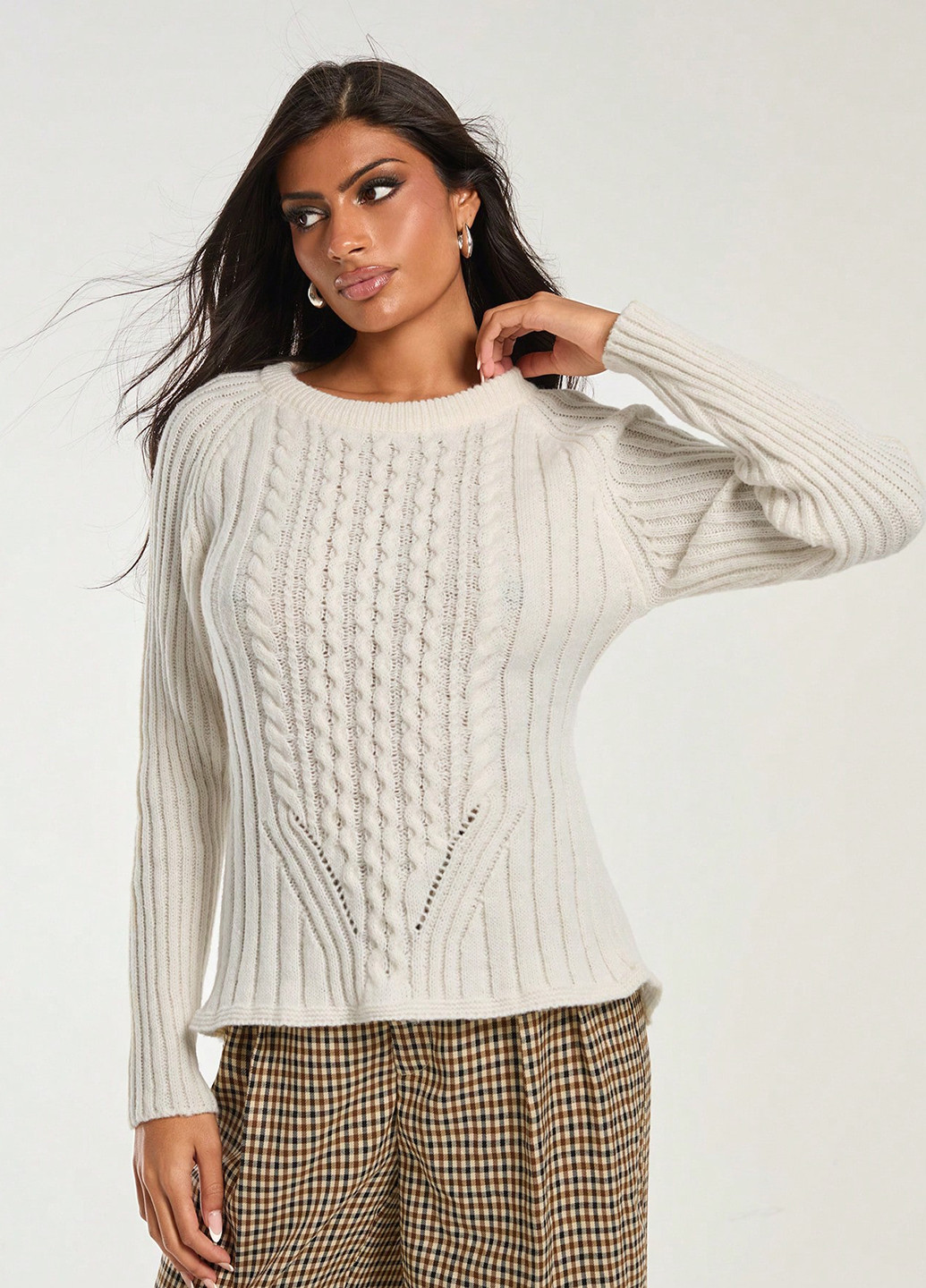 Кремовий демісезонний джемпер джемпер SHEIN