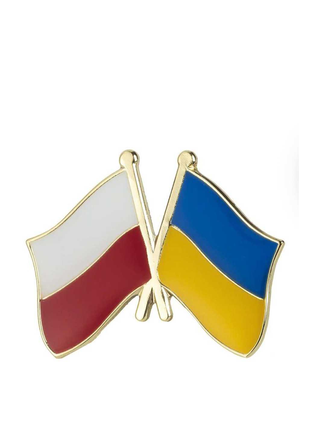 Подвійний значок-пін Україна - Польща, 25х19 мм No Brand (300817782)
