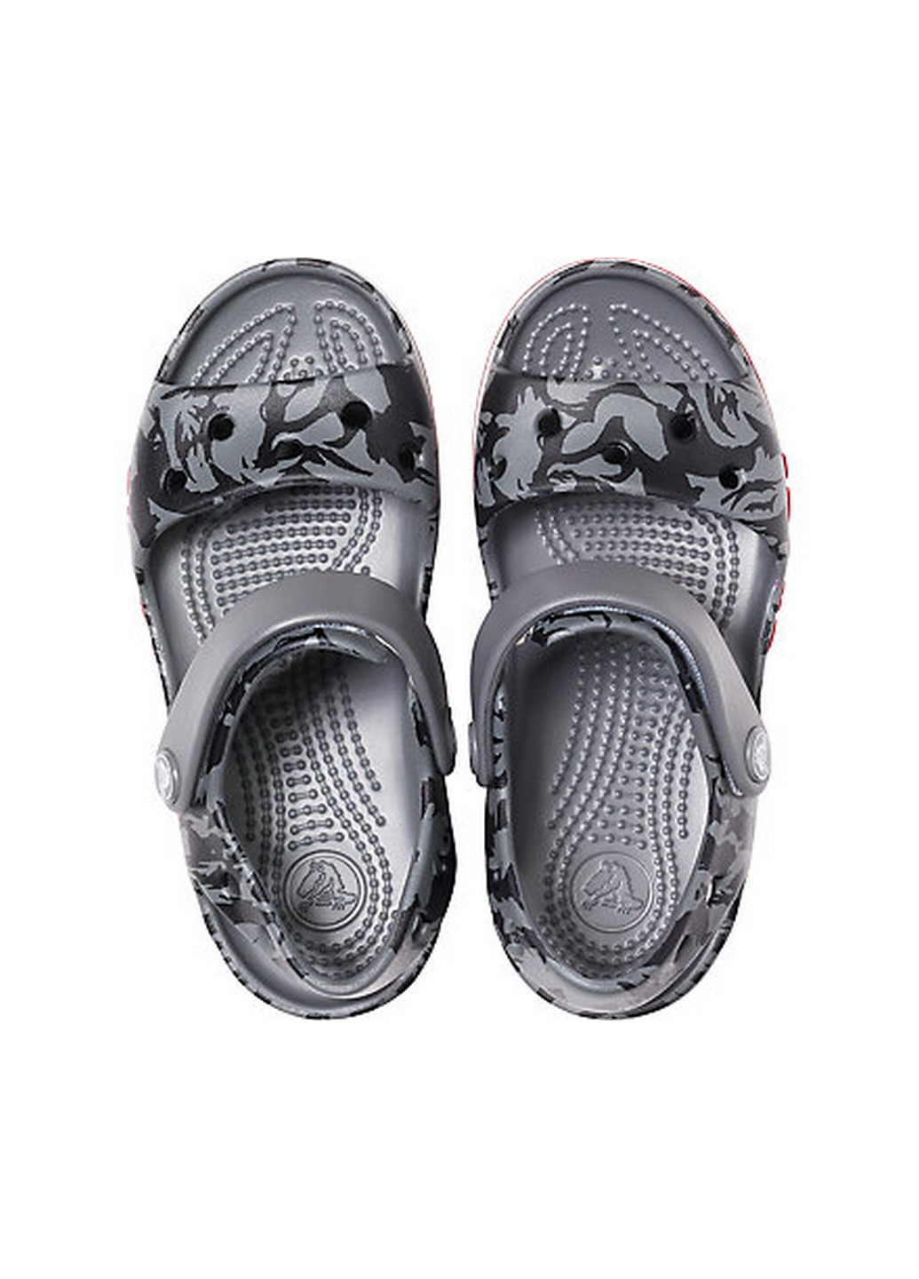 Серые спортивные крокс сандалии Crocs