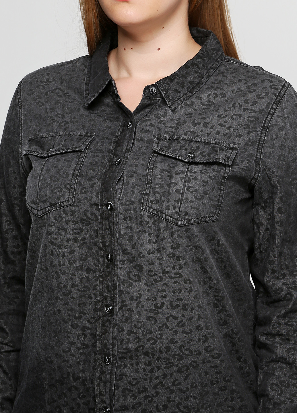 Черная кэжуал рубашка с анималистичным узором Broken Arrow