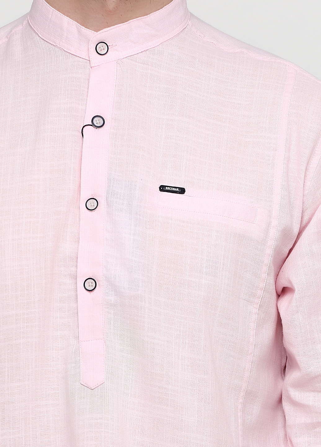 Светло-розовая кэжуал рубашка меланж Recodar