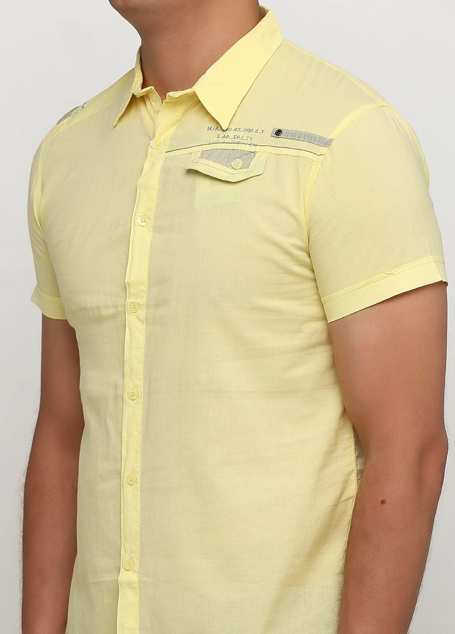 Желтая домашний рубашка однотонная WELLBRED