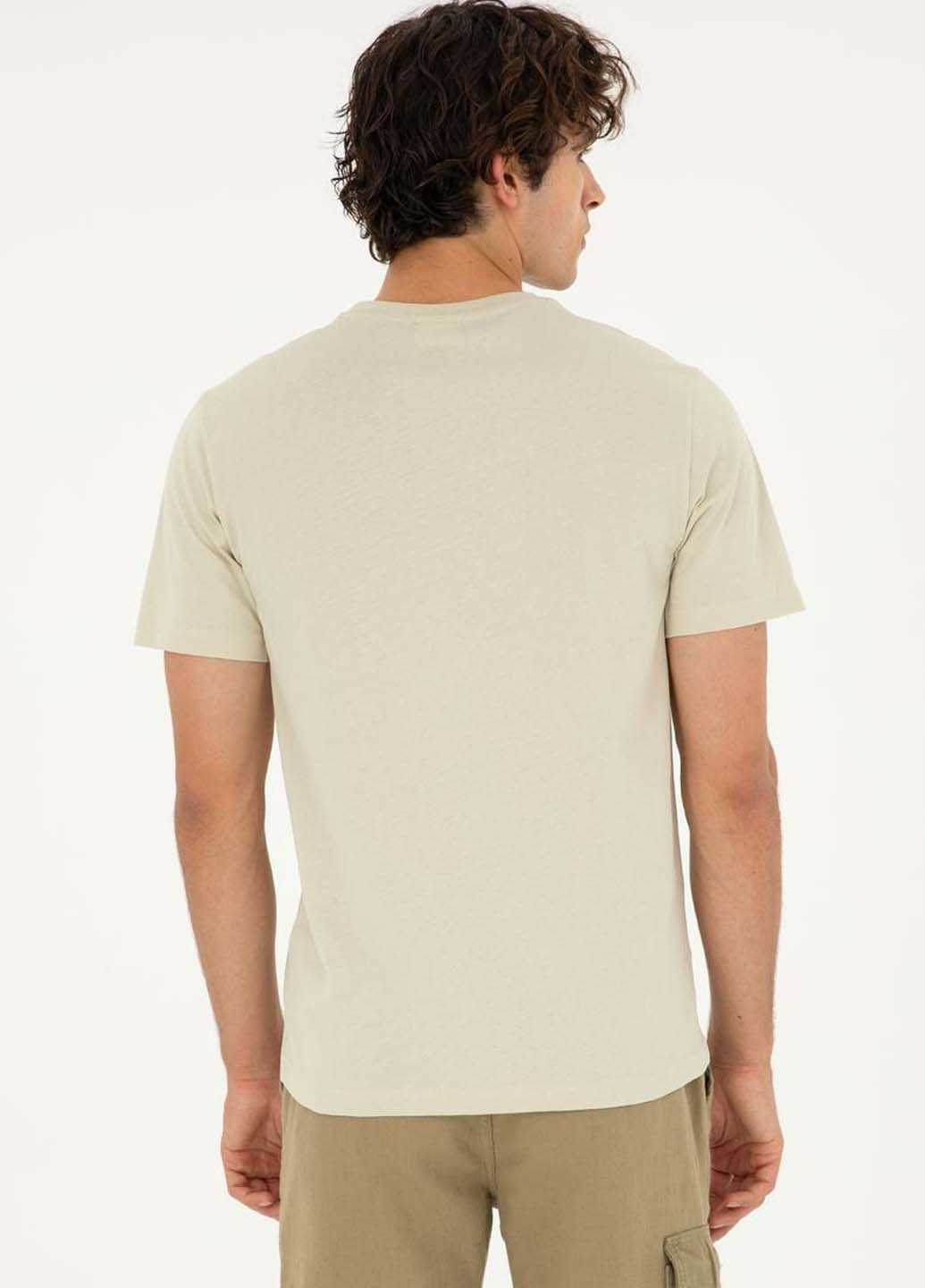 Светло-бежевая футболка U.S. Polo Assn.