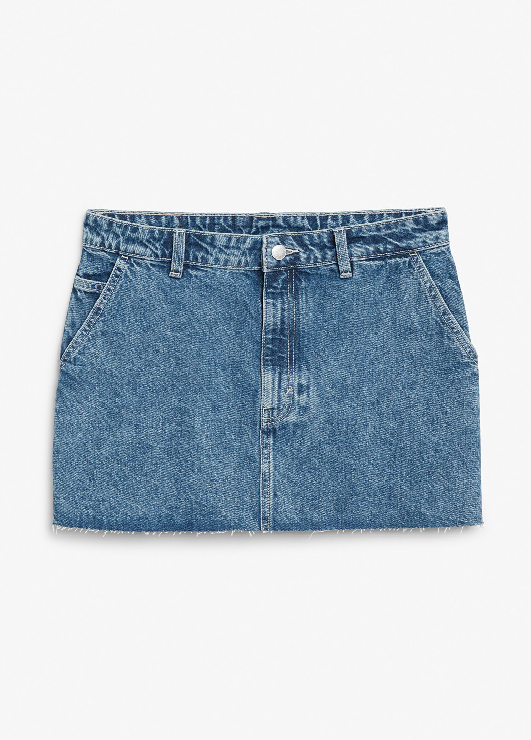 Синяя джинсовая однотонная юбка Monki
