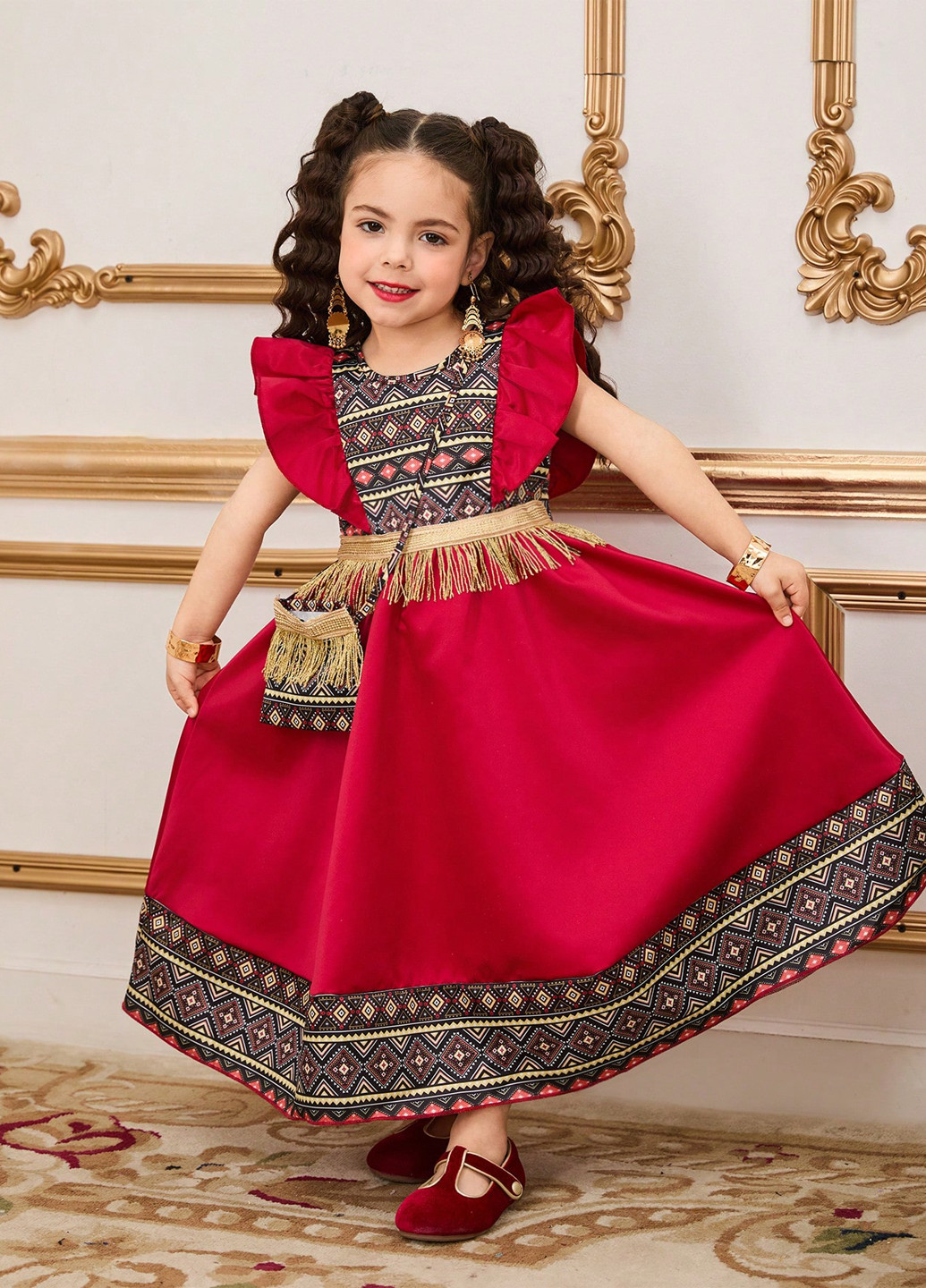 Бордовое платье SHEIN (367042153)