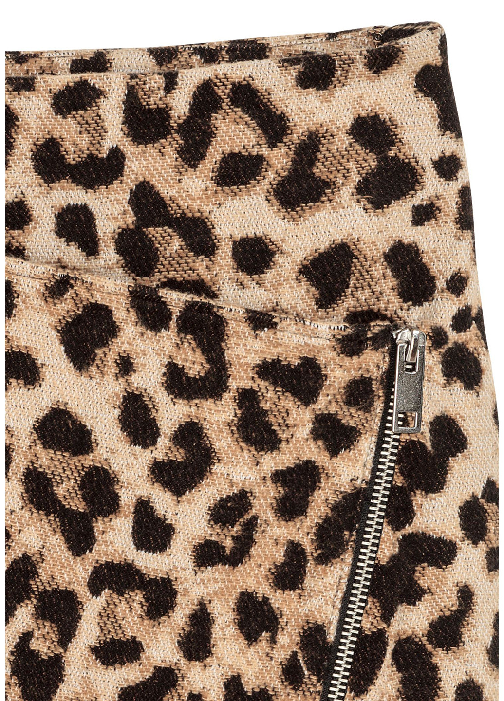 Песочная кэжуал леопардовая юбка H&M