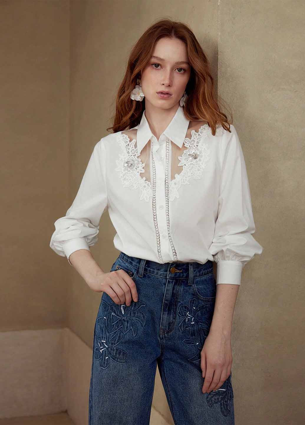 Біла блуза SHEIN