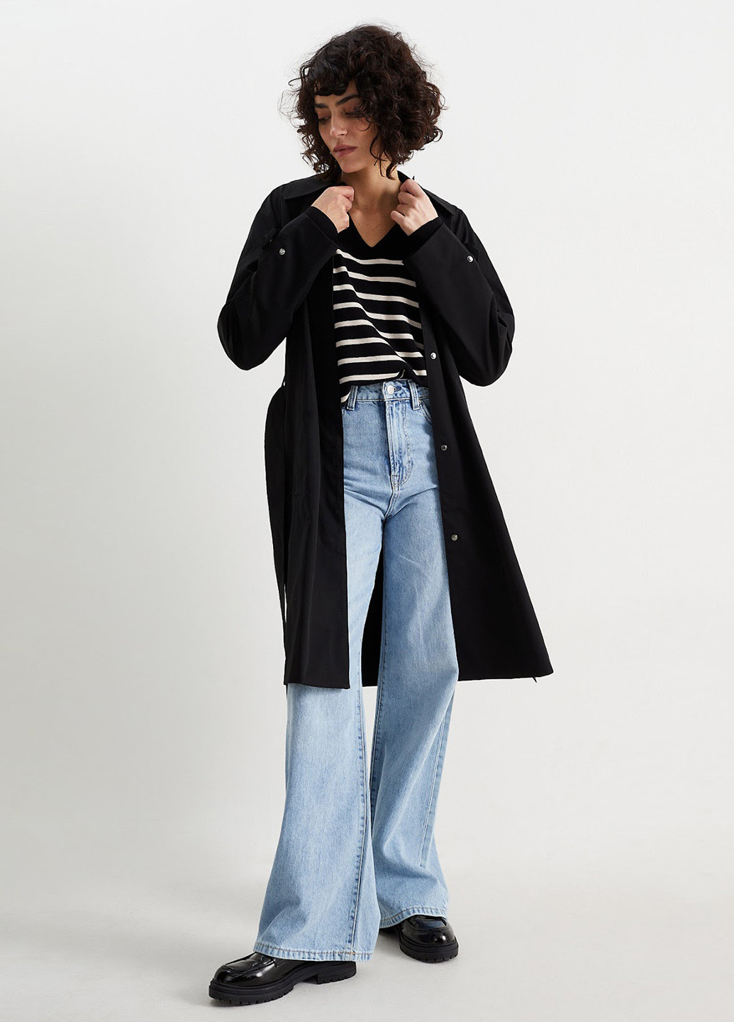 Плащ C&A тренчкот на кнопках демісезон (322945573)