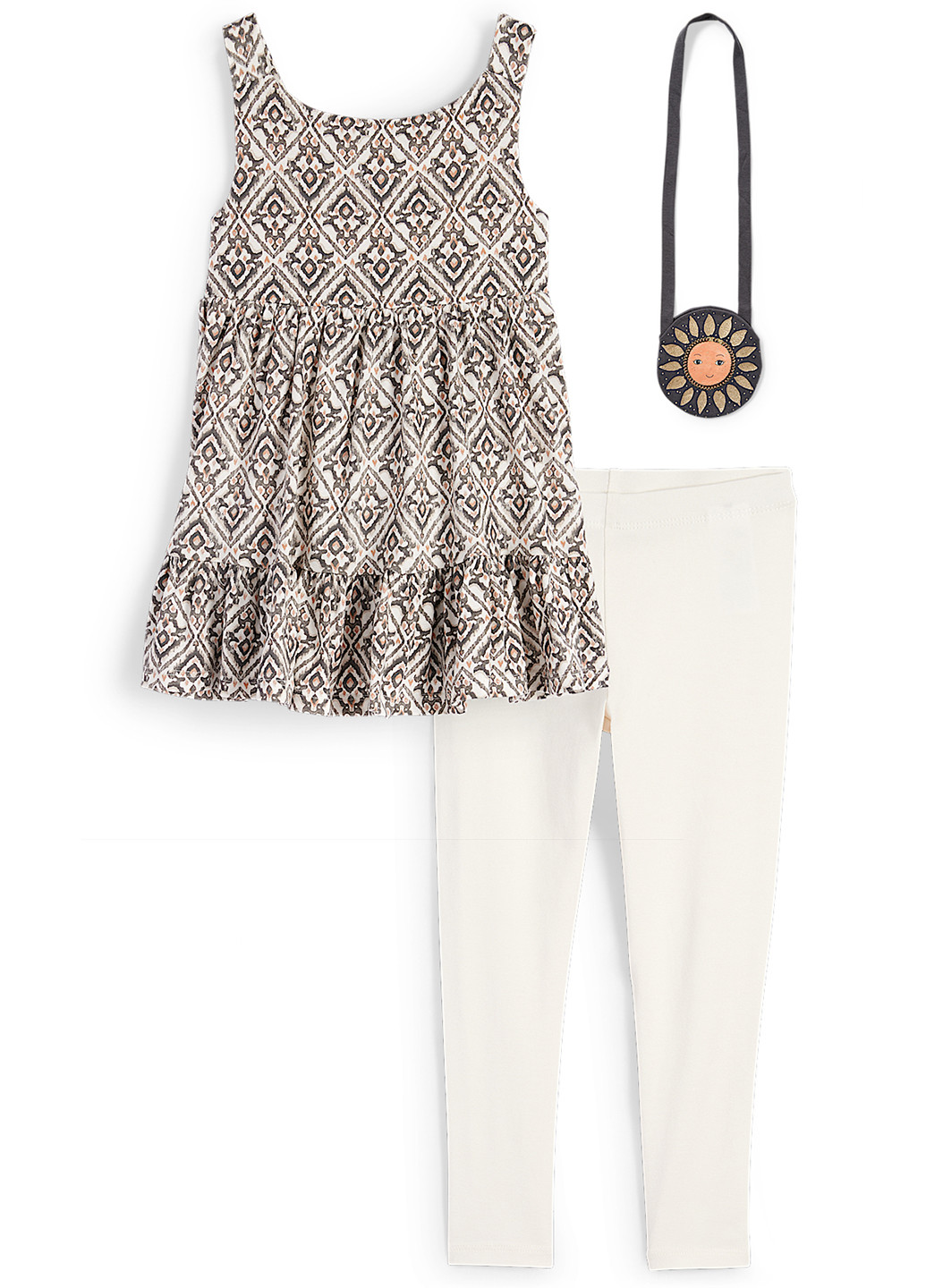 Комбінований літній комплект (сукня, легінси, сумка) C&A