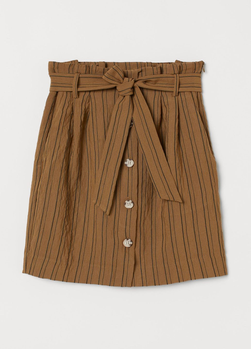 Светло-коричневая кэжуал однотонная юбка H&M