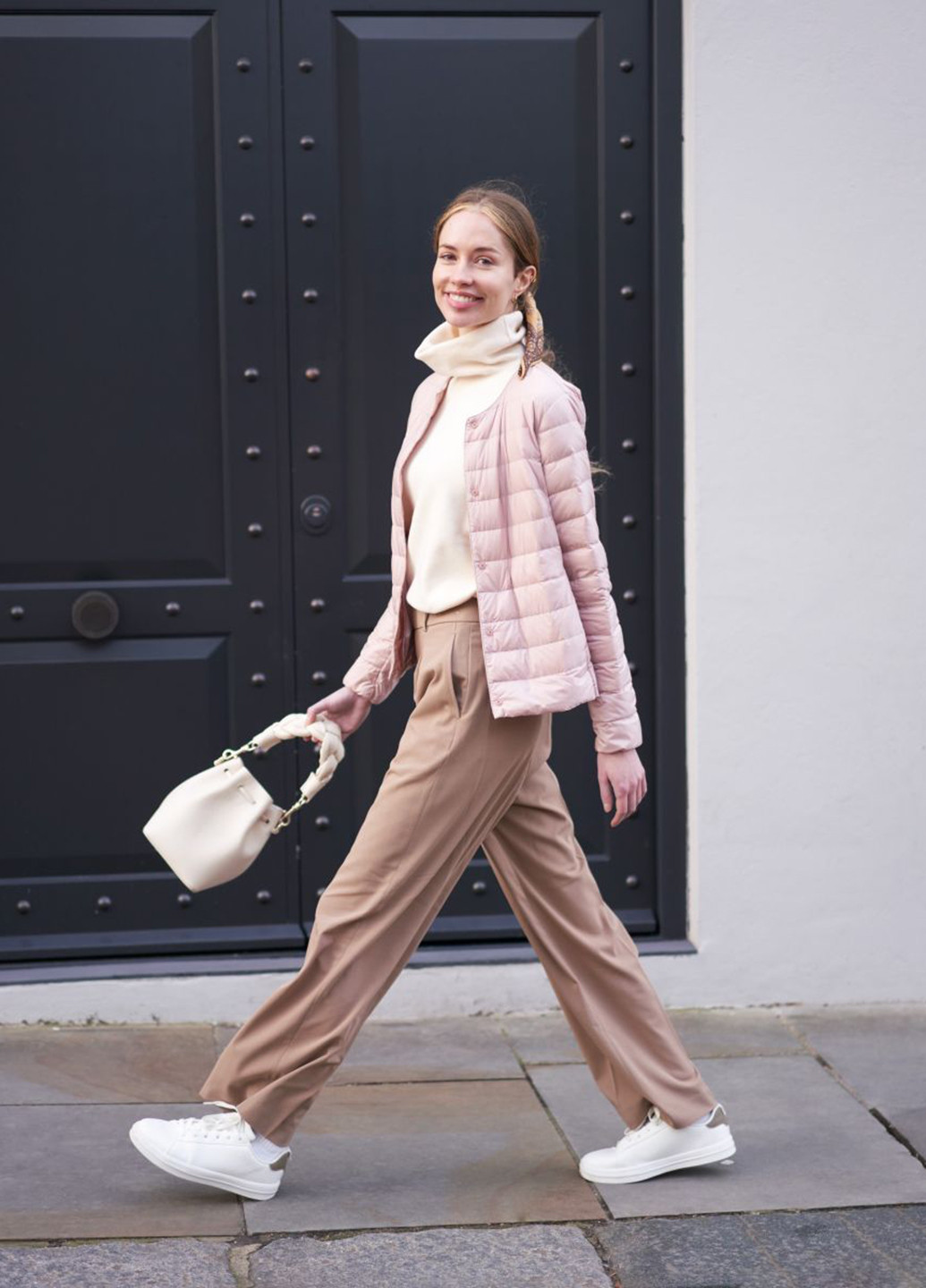 Рожевий демісезонний Пуховик Uniqlo